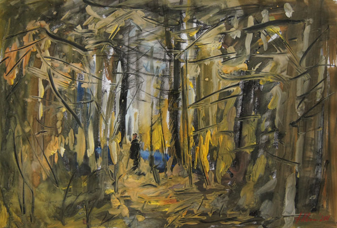 Алла Хвастунова. «Рубцов. Сапоги мои скрип, да скрип под осинами...», 2012.