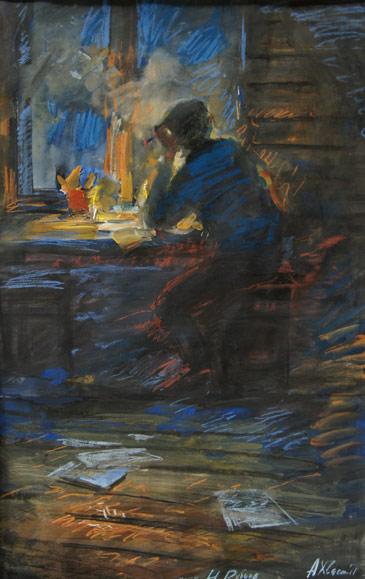 Алла Хвастунова. «Рубцов. Чудный месяц плывет над рекою», 2011.