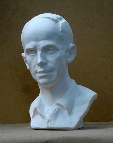 Н. Селиванов. Бюст Николая Рубцова (неглазурованный фарфор, из коллекции Сергея Лагерева)