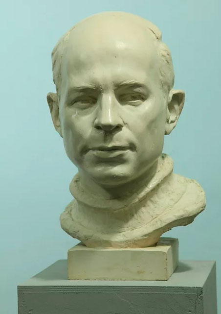 Владимир Курочкин. Бюст Николая Рубцова, гипс