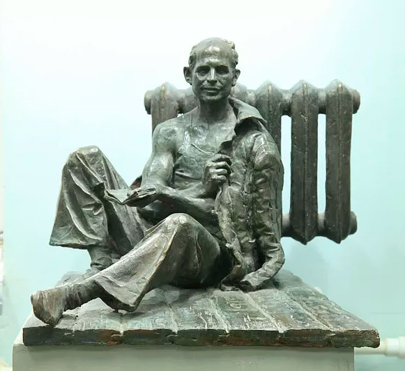 Владимир Курочкин. Композиция "Николай Рубцов", 60х65х45, бронза