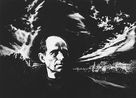 Юрий Воронов. Портрет поэта Николая Рубцова. 1983. Картон, мелорельеф.